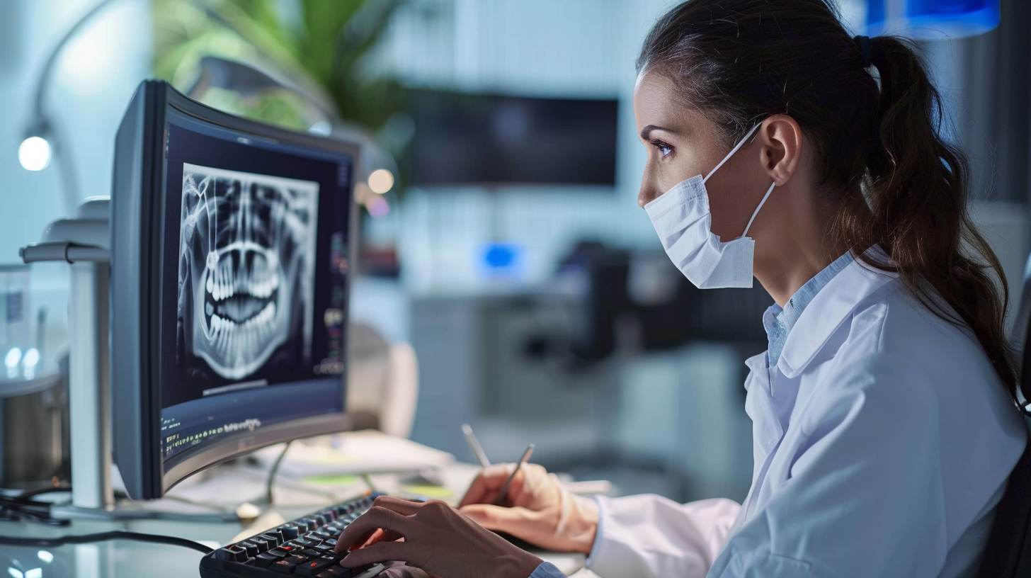 megadis_Dentist_interacting_with_patient_use_computer_filling_o_653233e7-22c2-42f4-bbdb-44caab3445f3